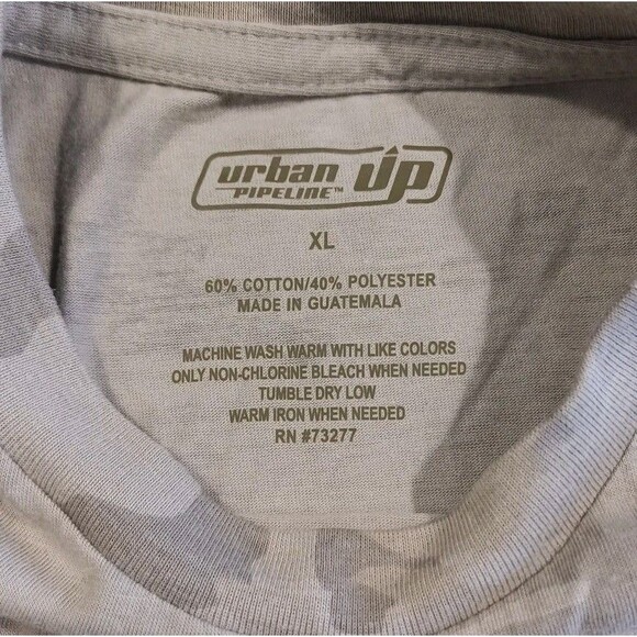 Urban Pipeline T-Shirt Mens XL Khaki Camo Short Sleeve 270 NWT - Picture 5 of 8